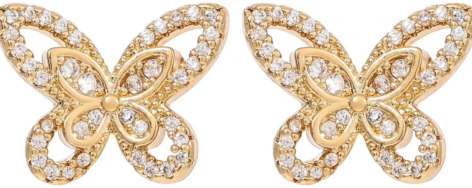 Clearance Bijou Brigitte Orecchini a perno - Golden Flutter