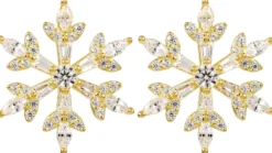 New Bijou Brigitte Orecchini a perno - Golden Snowflake