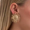 Hot Bijou Brigitte Orecchini a perno - Golden Sunflower