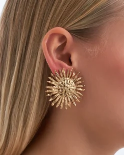 Hot Bijou Brigitte Orecchini a perno - Golden Sunflower