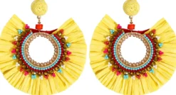 Hot Bijou Brigitte Orecchini a perno - Golden Sunshine