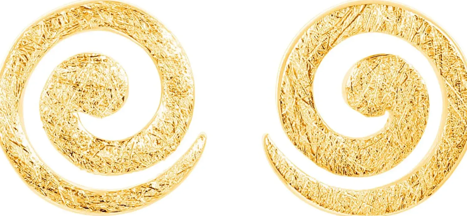 Sale Bijou Brigitte Orecchini a perno - Gold Spiral