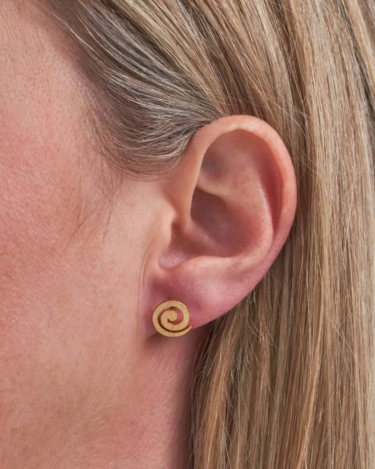 Sale Bijou Brigitte Orecchini a perno - Gold Spiral