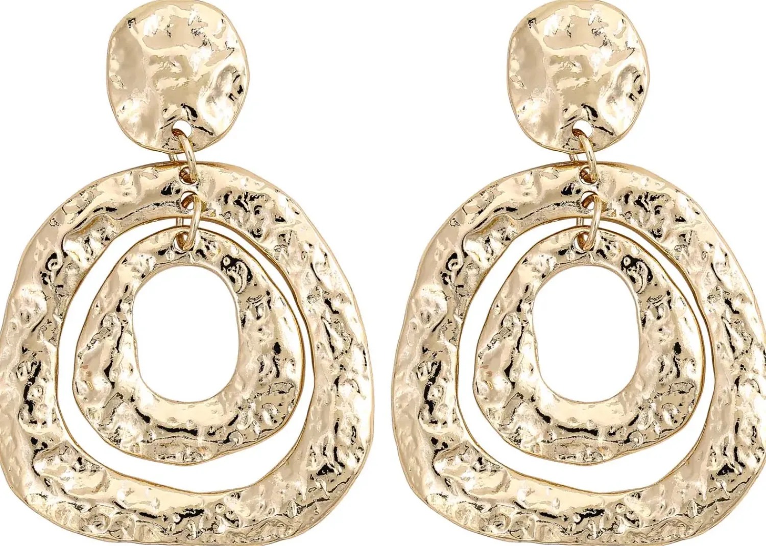 New Bijou Brigitte Orecchini a perno - Hammered Gleam