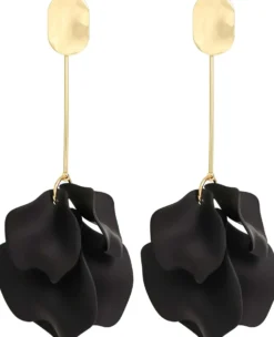 Bijou Brigitte Orecchini a perno - Noir Leaves