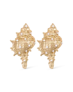 Clearance Bijou Brigitte Orecchini a perno - Pearly Shell