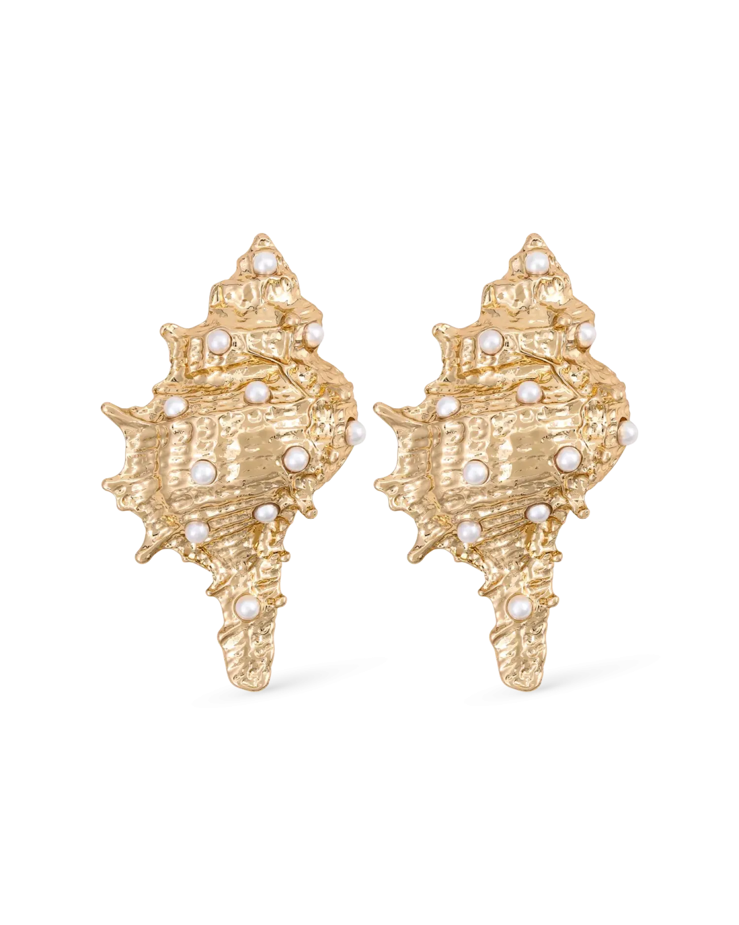 Clearance Bijou Brigitte Orecchini a perno - Pearly Shell