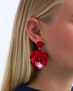 New Bijou Brigitte Orecchini a perno - Red Flowers
