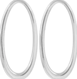 Clearance Bijou Brigitte Orecchini a perno - Rhodium Ovals