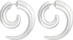 Clearance Bijou Brigitte Orecchini a perno - Rhodium Swirl