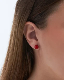 Outlet Bijou Brigitte Orecchini a perno - rosso