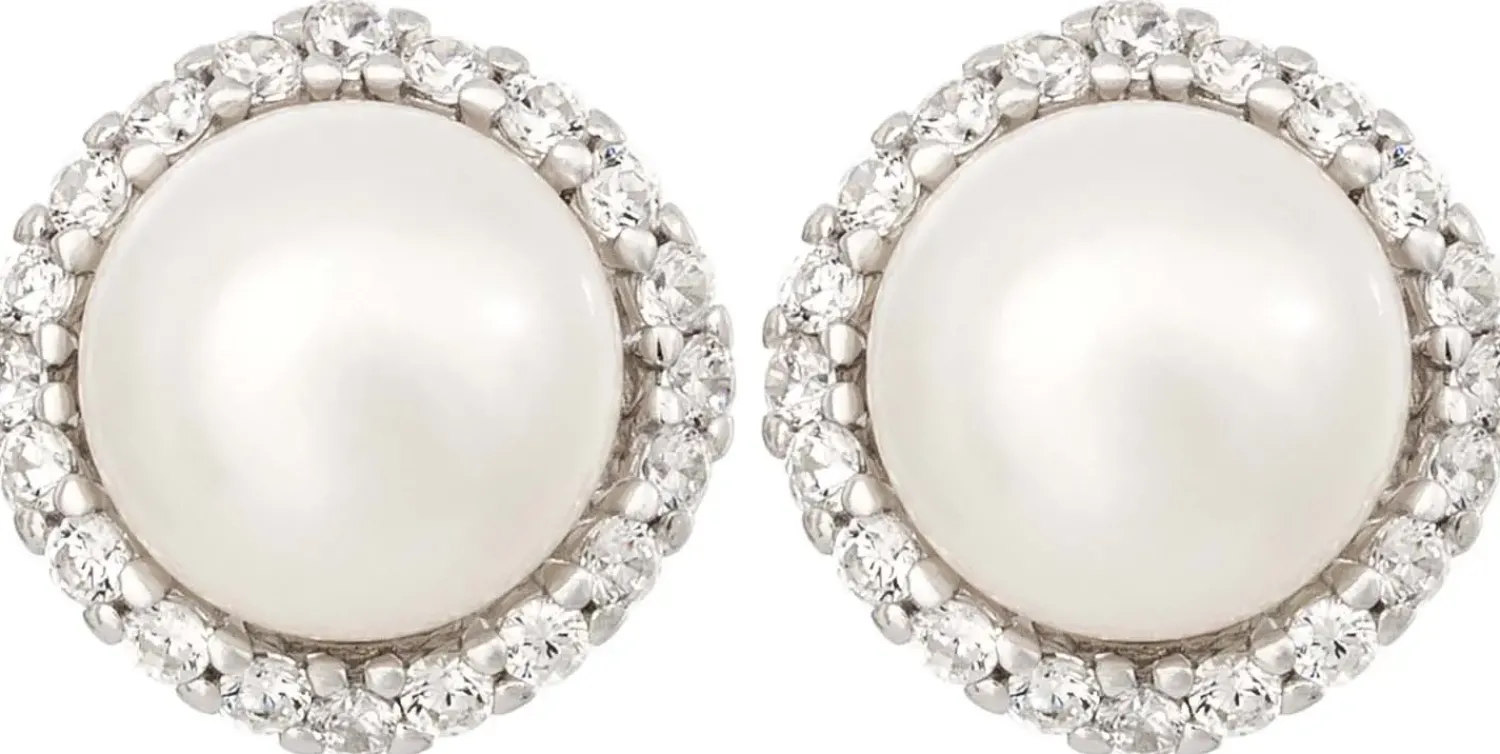 Online Bijou Brigitte Orecchini a perno - Round Pearls