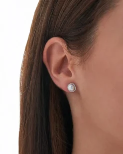 Online Bijou Brigitte Orecchini a perno - Round Pearls