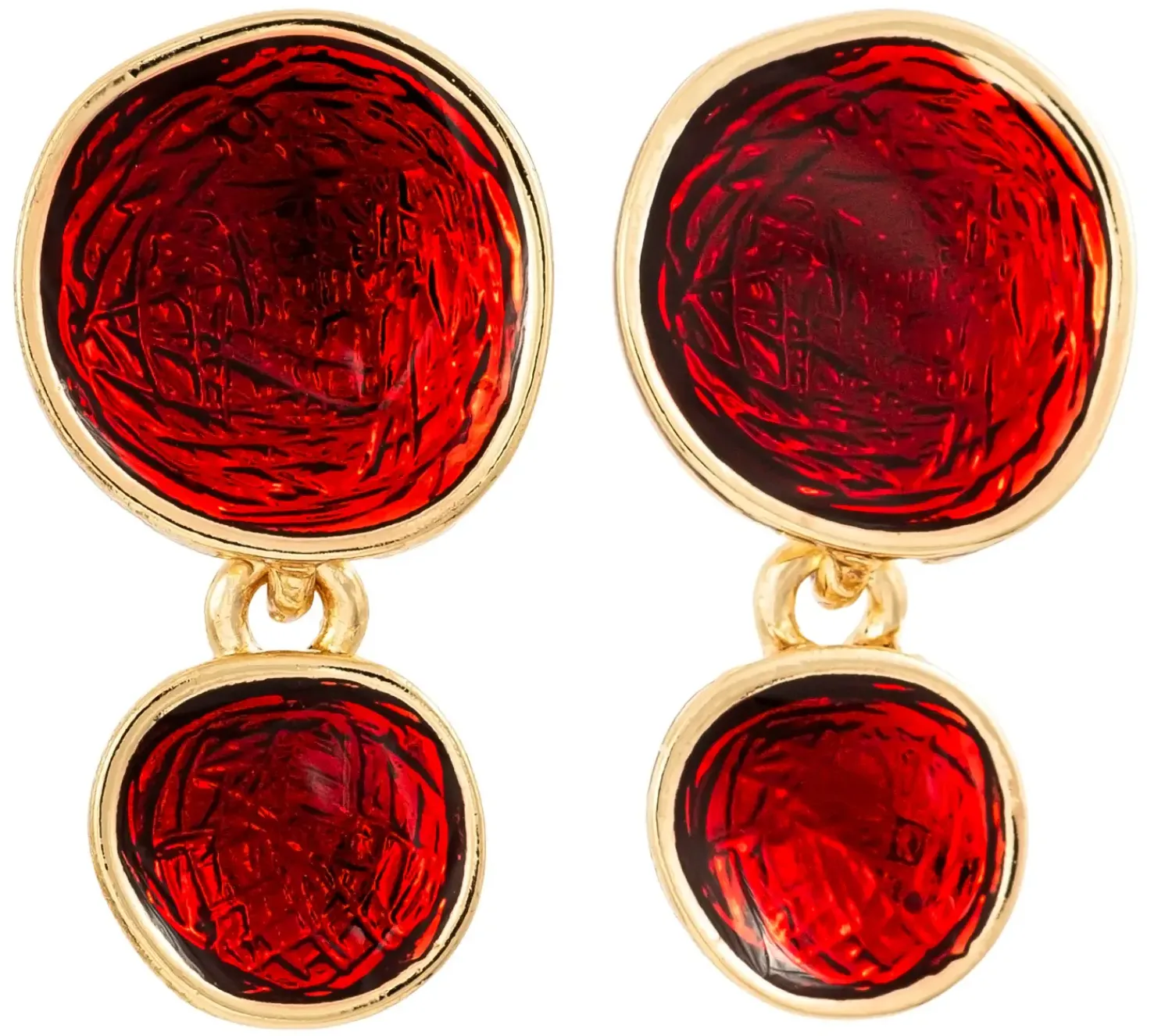 New Bijou Brigitte Orecchini a perno - Ruby Glaze
