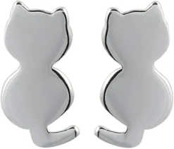 Best Bijou Brigitte Orecchini a perno - Silver Cat