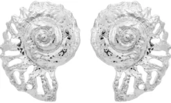 Sale Bijou Brigitte Orecchini a perno - Silver Nautilus