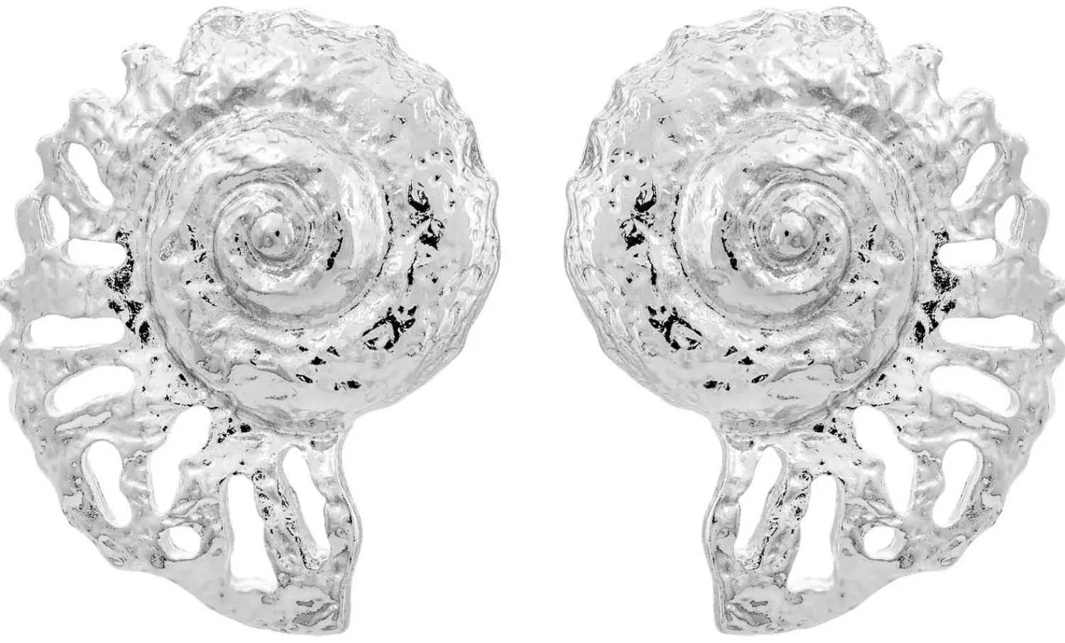 Sale Bijou Brigitte Orecchini a perno - Silver Nautilus