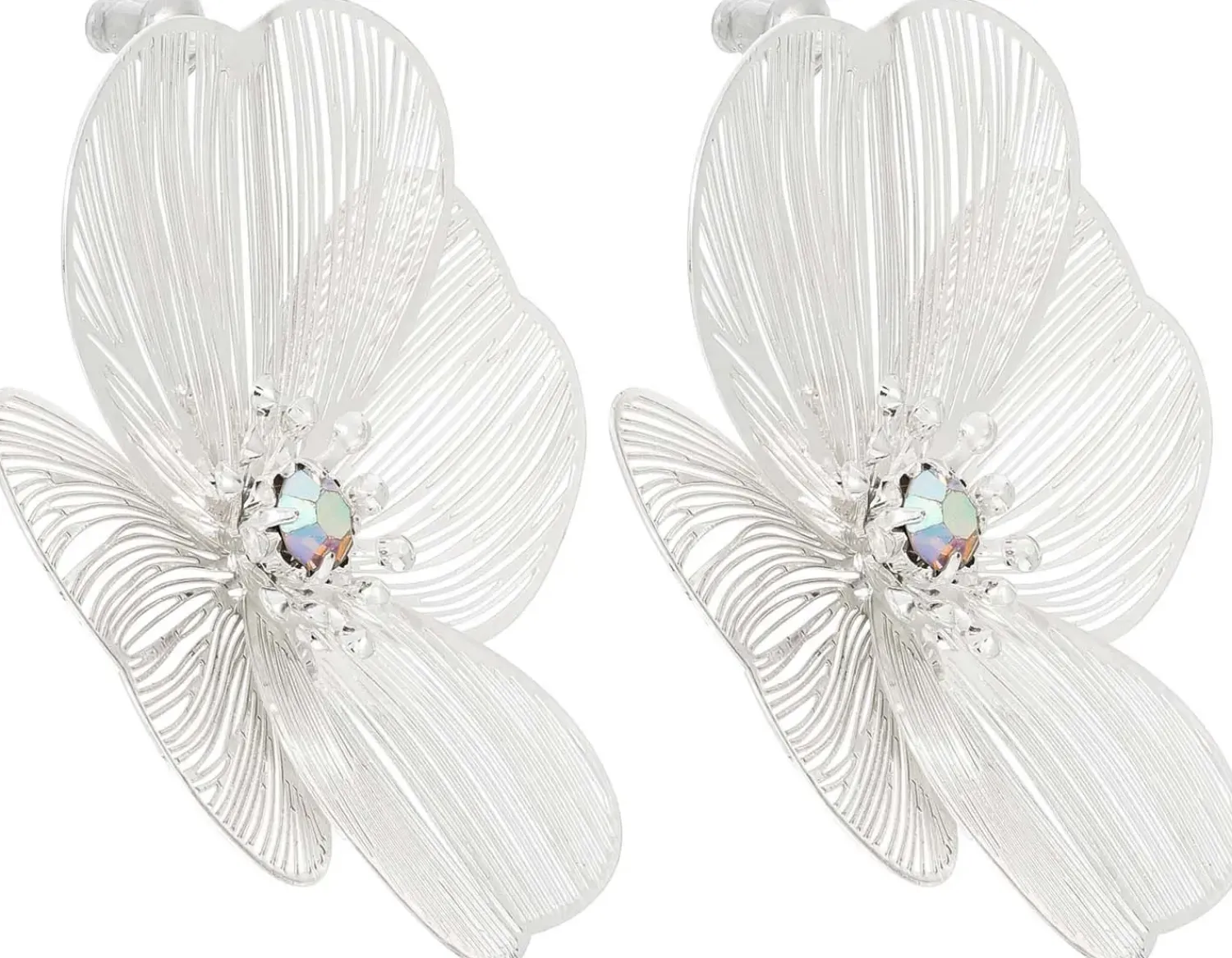 New Bijou Brigitte Orecchini a perno - Silver Petal