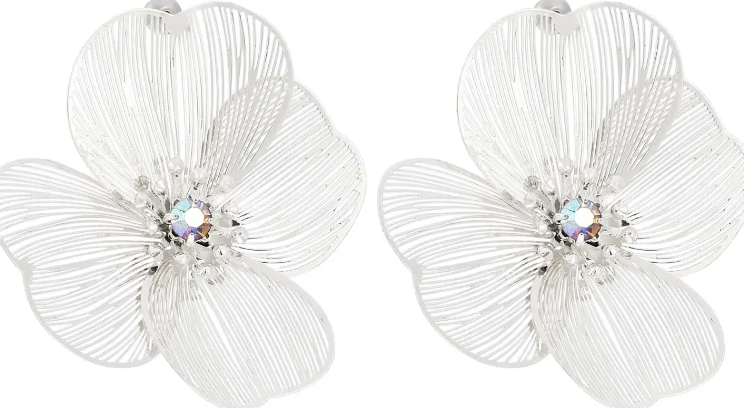 New Bijou Brigitte Orecchini a perno - Silver Petal