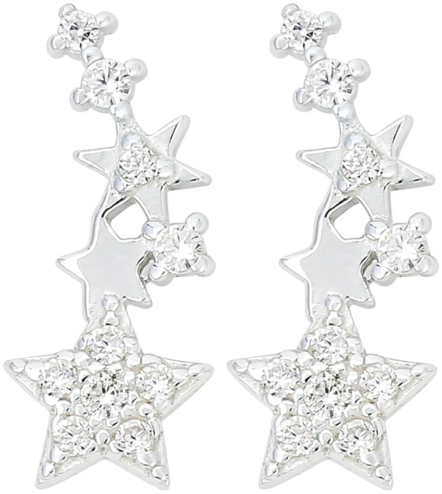 Sale Bijou Brigitte Orecchini a perno - Silver Shooting Star