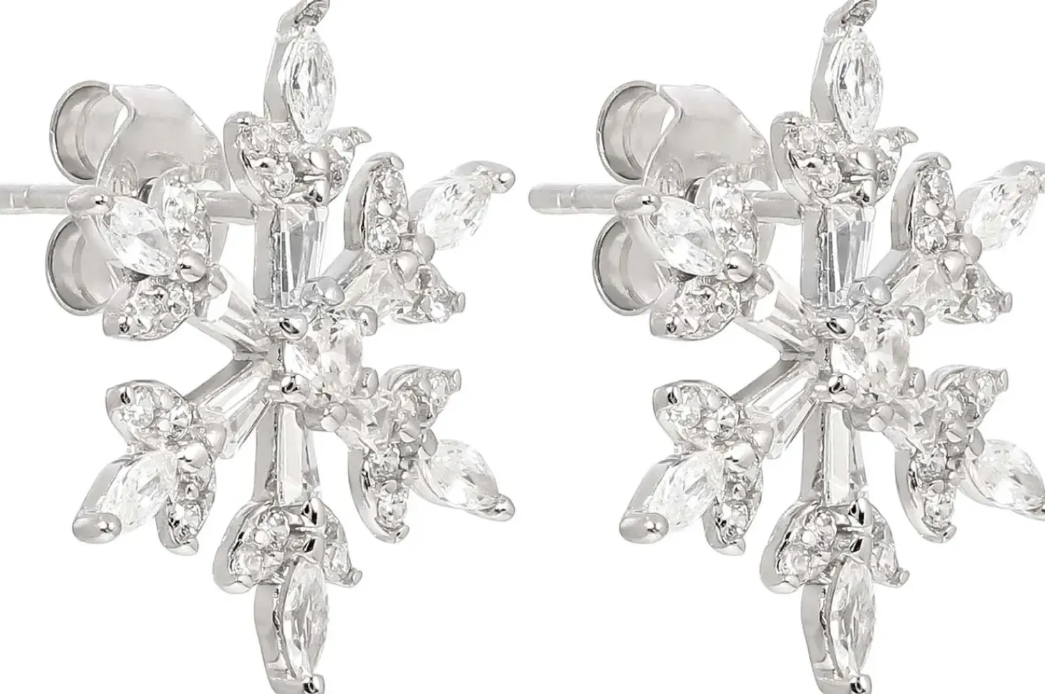 Best Bijou Brigitte Orecchini a perno - Sparkling Snowflakes