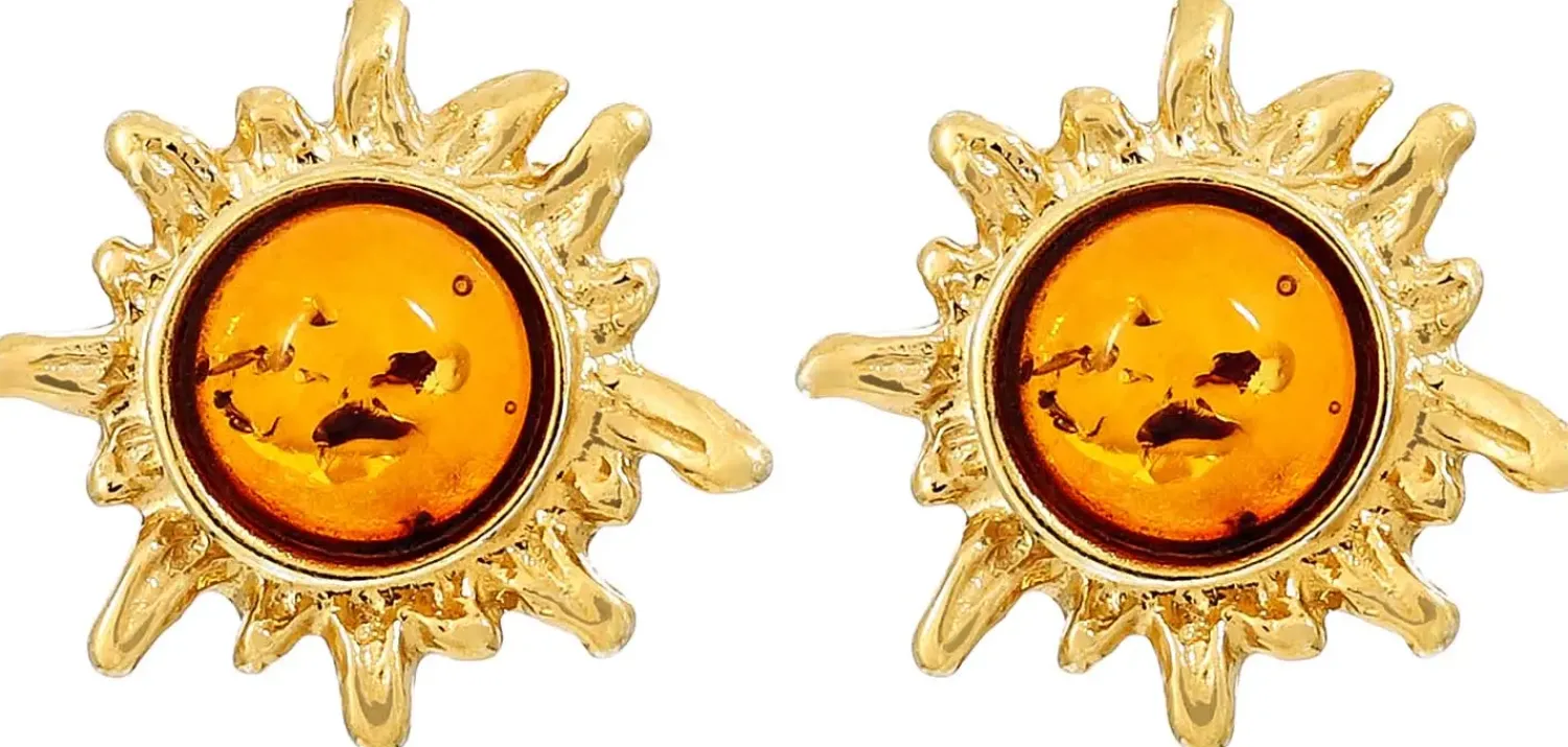 New Bijou Brigitte Orecchini a perno - Sunny Amber