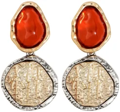 Best Bijou Brigitte Orecchini a perno - Vintage Orange