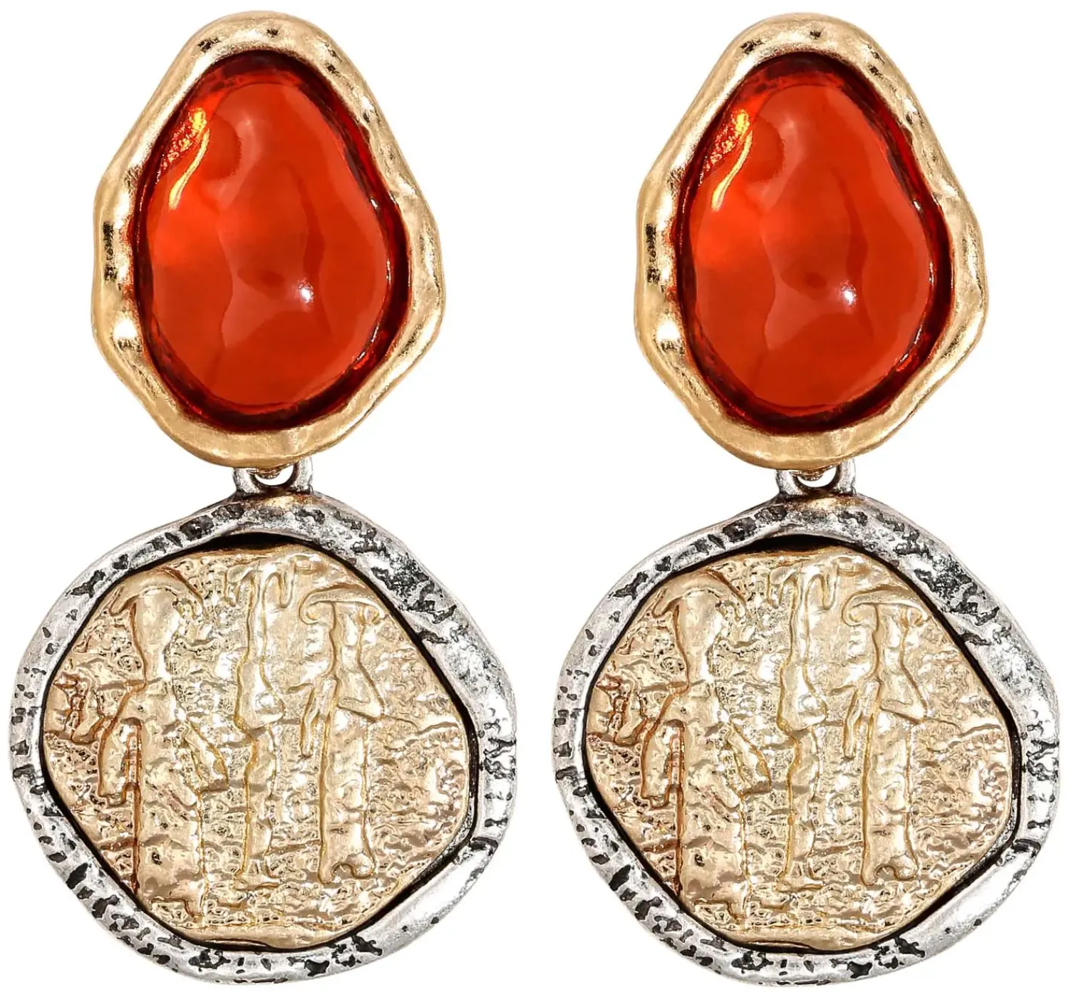 Best Bijou Brigitte Orecchini a perno - Vintage Orange