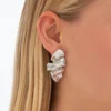Discount Bijou Brigitte Orecchini a perno - Waved Leaf