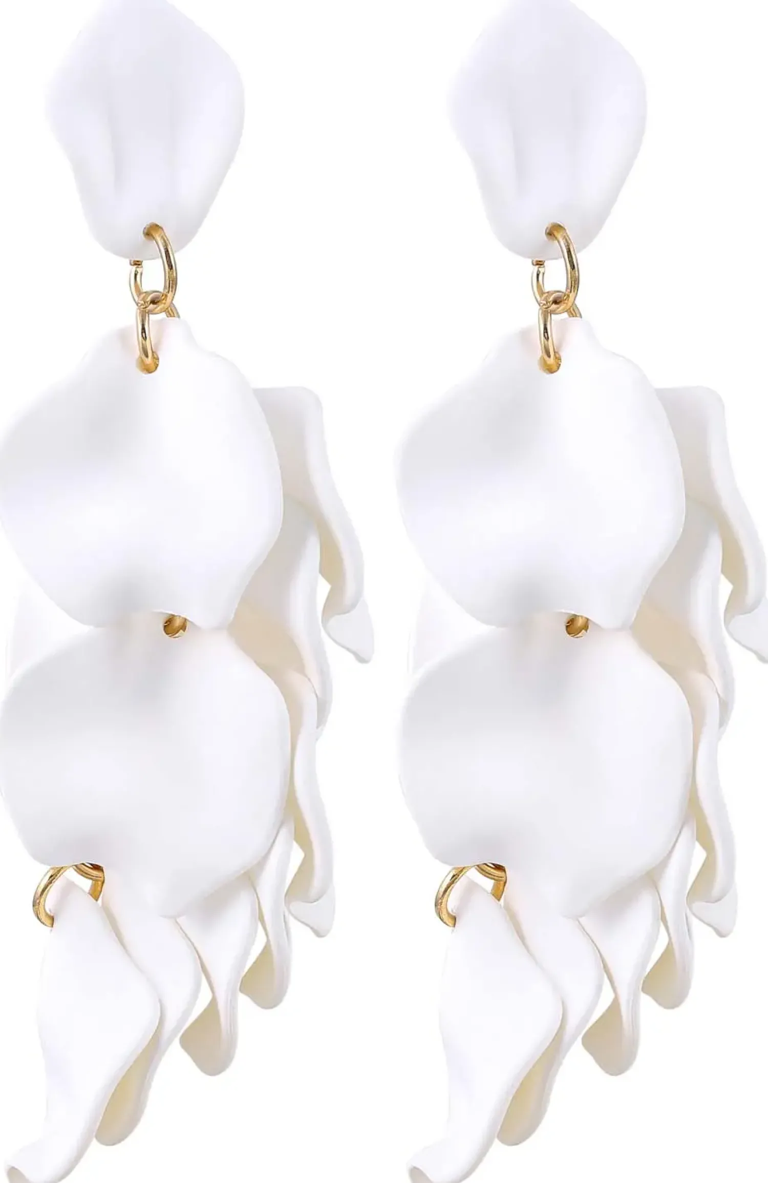 Hot Bijou Brigitte Orecchini a perno - White Petals