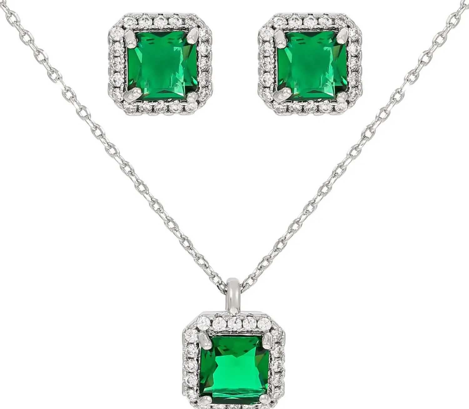 Bijou Brigitte Parure di gioielli - Emerald Zirkonia