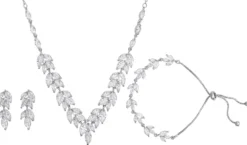 Bijou Brigitte Parure di gioielli - Zirconia Leaves