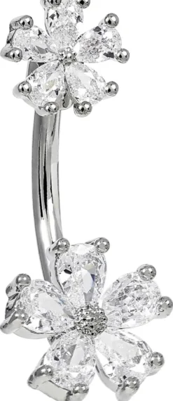 Hot Bijou Brigitte Piercing - Zirconia Flowers