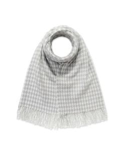 Clearance Bijou Brigitte Sciarpa - Grey Houndstooth