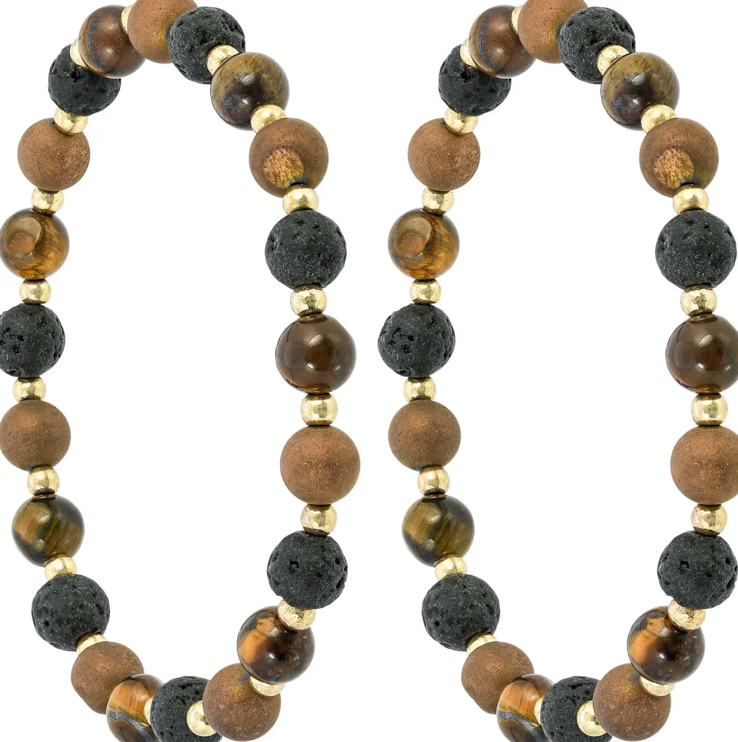 Clearance Bijou Brigitte Set braccialetti- Lava Stone