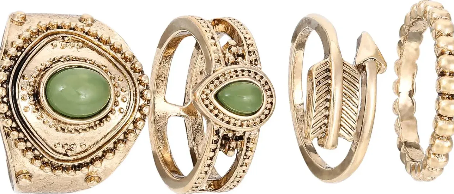 Sale Bijou Brigitte Set di anelli - Antique Green