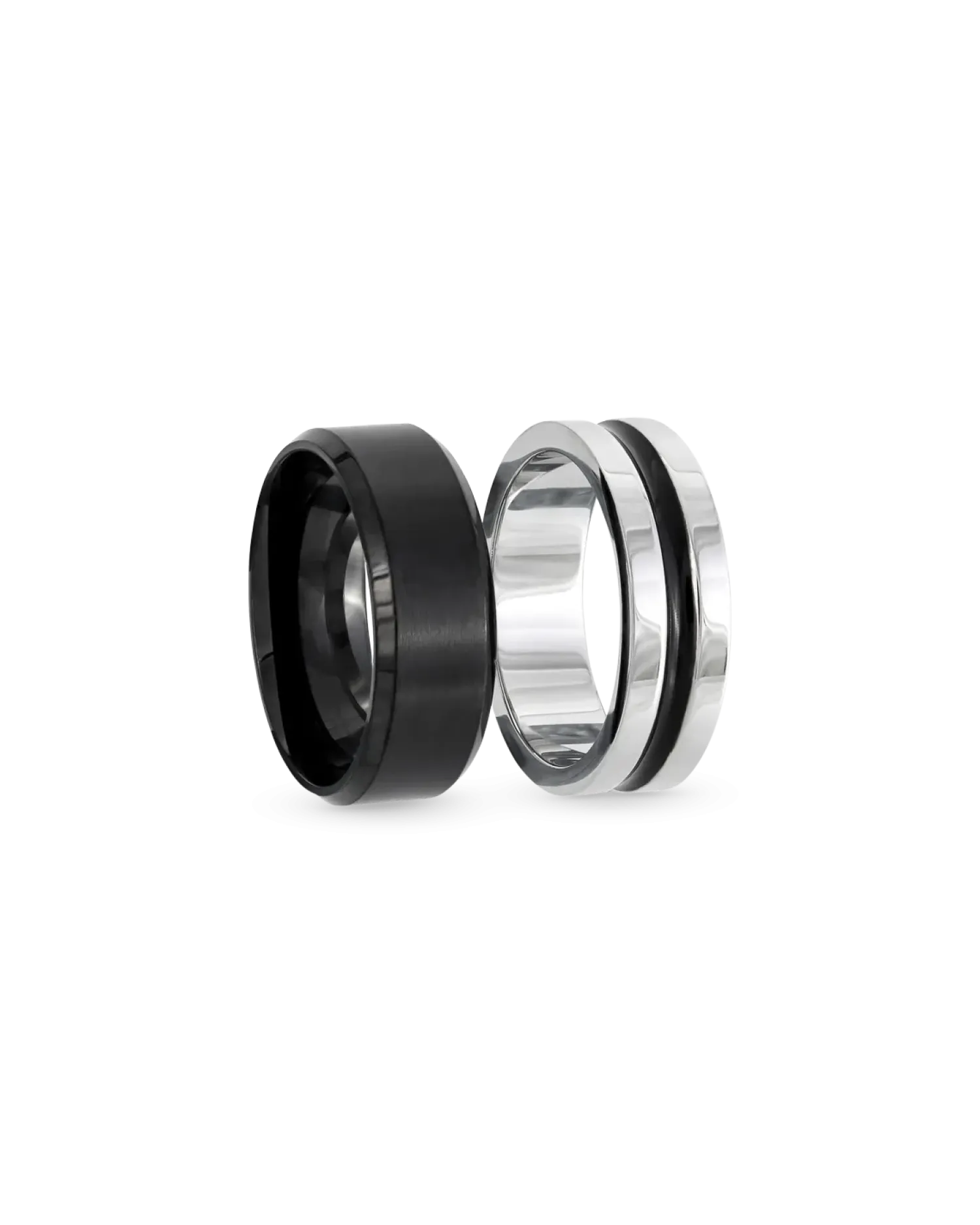 Bijou Brigitte Set di anelli da uomo - Steel Black