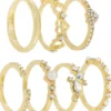 New Bijou Brigitte Set di anelli - Golden Grace