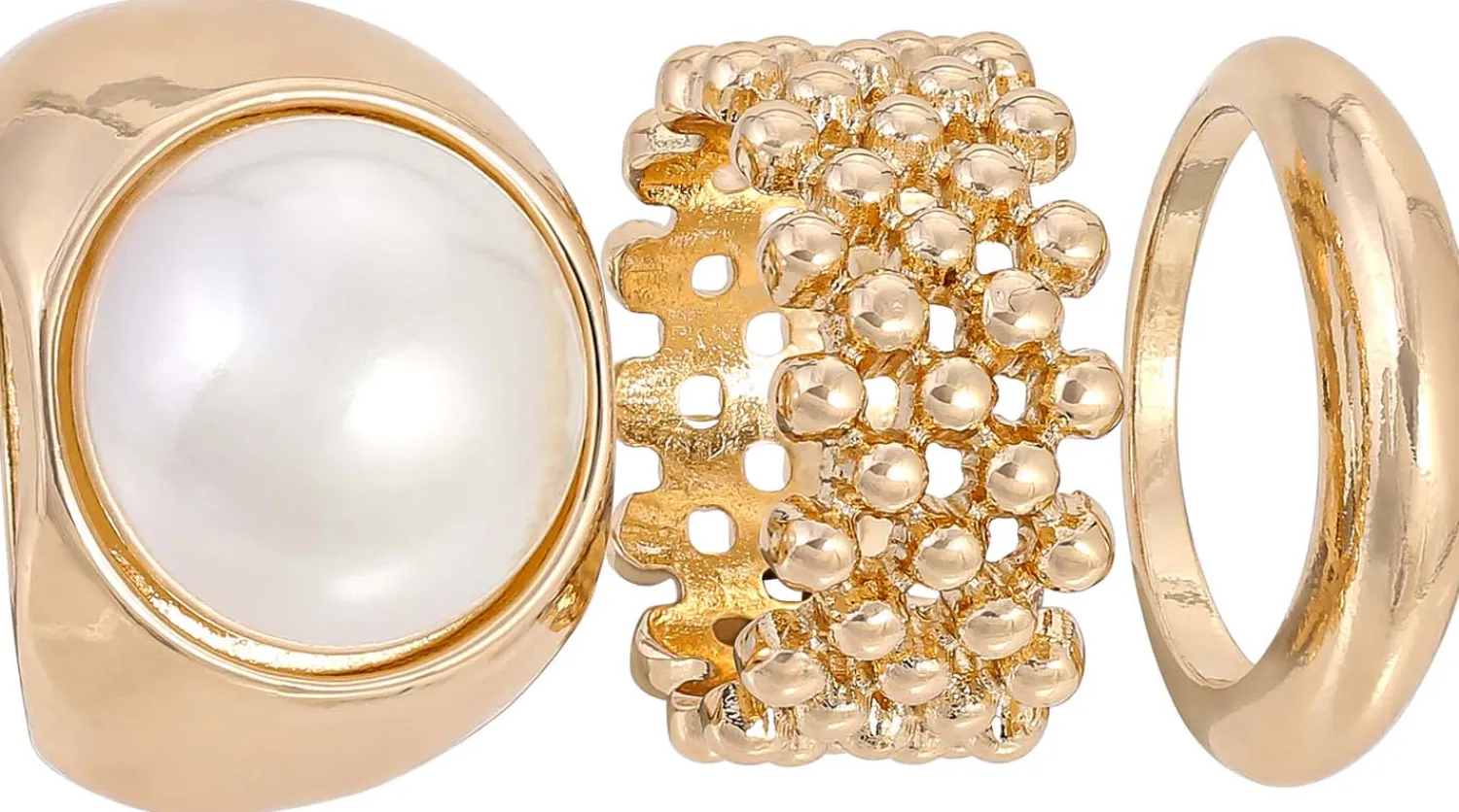 Clearance Bijou Brigitte Set di anelli - Golden Trio