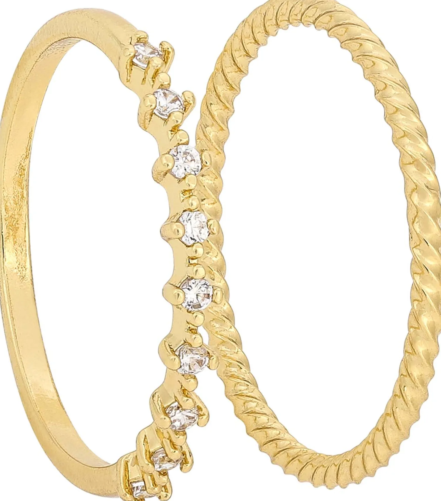 Best Bijou Brigitte Set di anelli - Golden Zirkonia