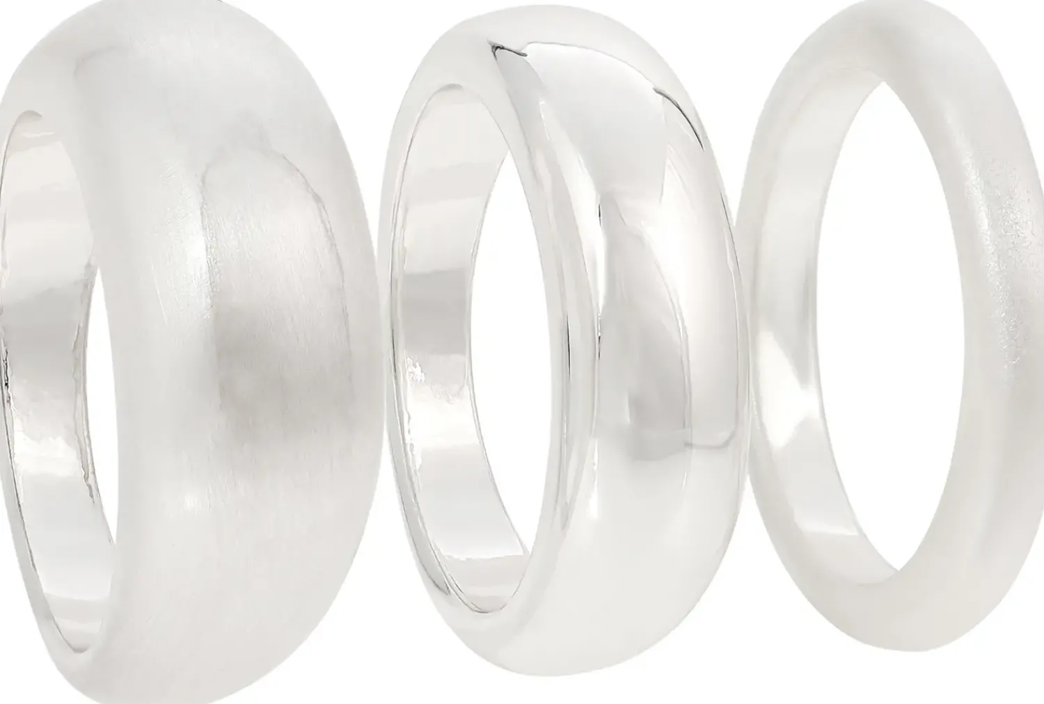 Clearance Bijou Brigitte Set di anelli - Matt Silver