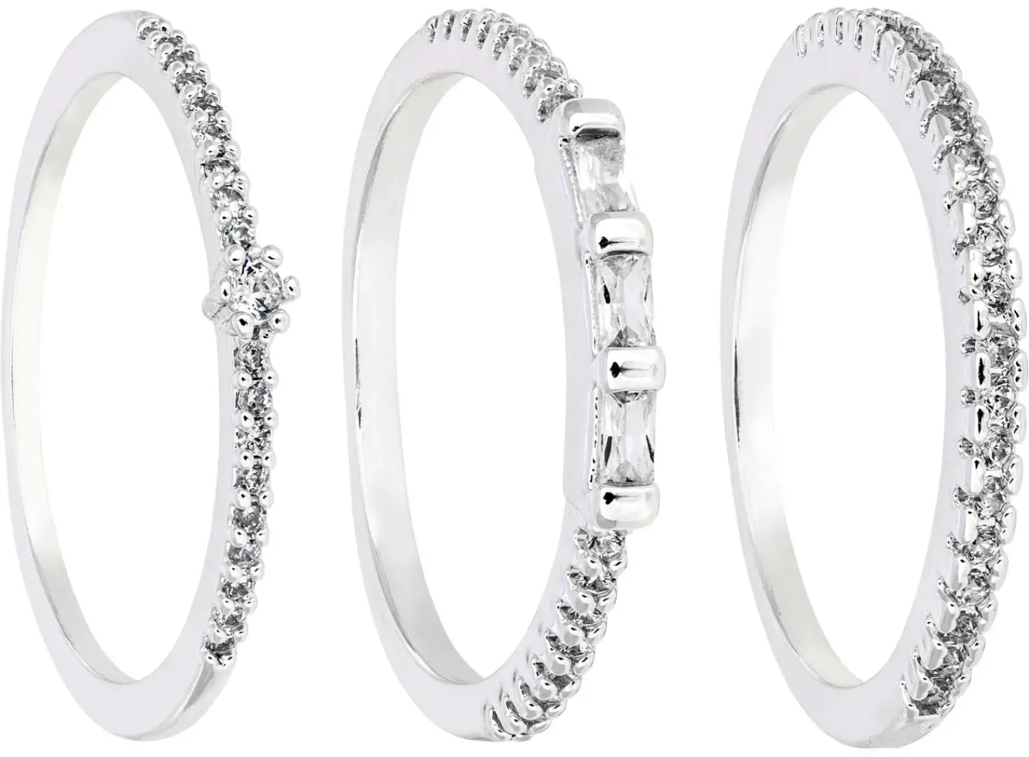 Clearance Bijou Brigitte Set di anelli - Silver Elegance