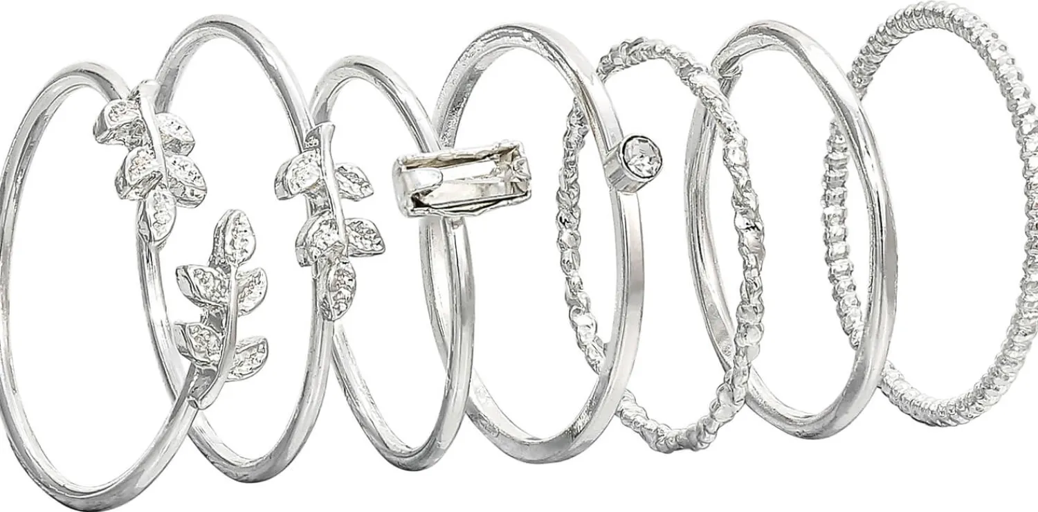 Sale Bijou Brigitte Set di anelli - Silver Glamour