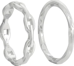 Bijou Brigitte Set di anelli - Silver Twist