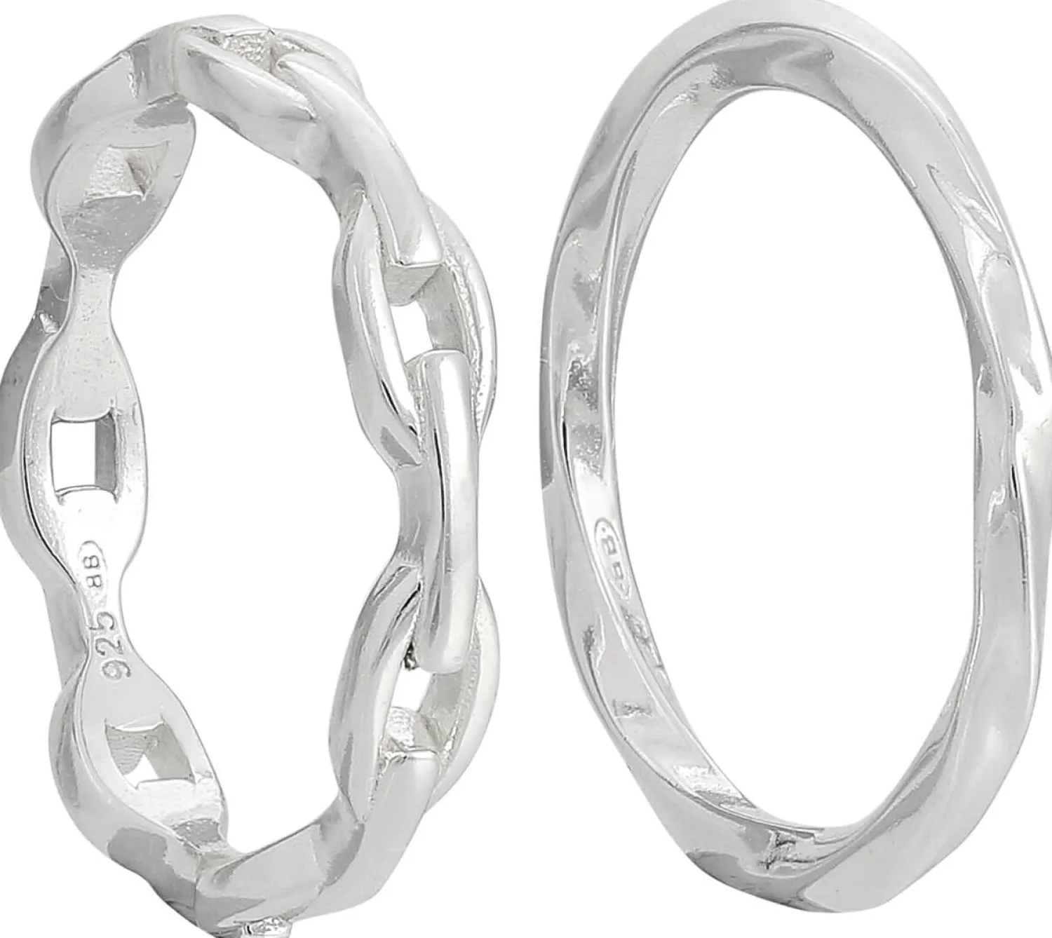 Bijou Brigitte Set di anelli - Silver Twist