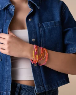 New Bijou Brigitte Set di braccialetti - Colorful Glass