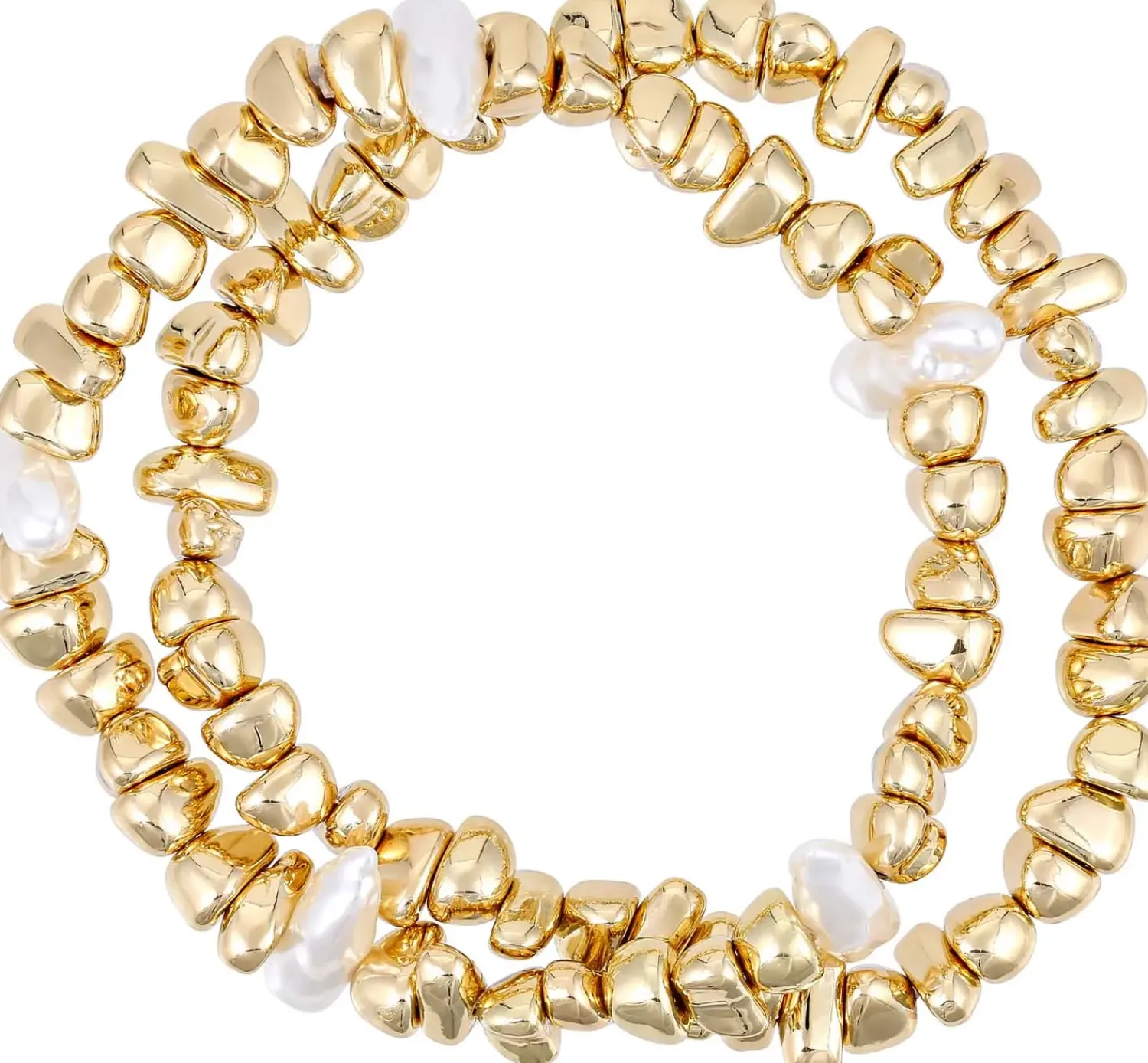 Discount Bijou Brigitte Set di braccialetti - Golden Pearls