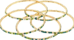 Sale Bijou Brigitte Set di braccialetti - Lime Sparkle
