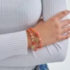 Hot Bijou Brigitte Set di braccialetti - Orange Shell