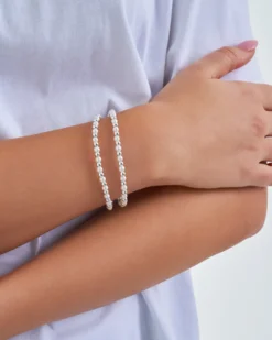 New Bijou Brigitte Set di braccialetti - Pearly Silver